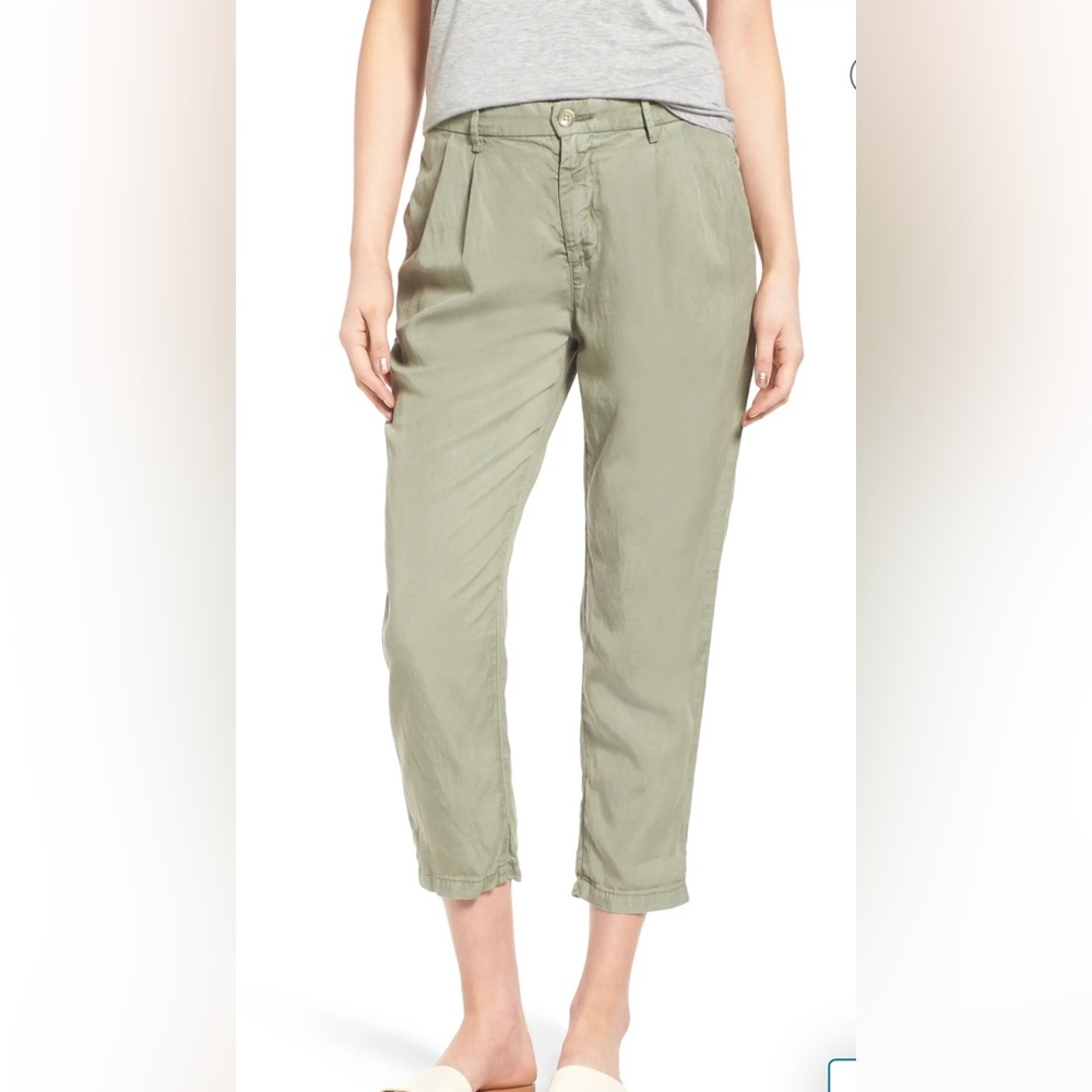AG    The Evan High Waist Crop Pants. Size 27   Color: SULFUR HARVEST OLIVE